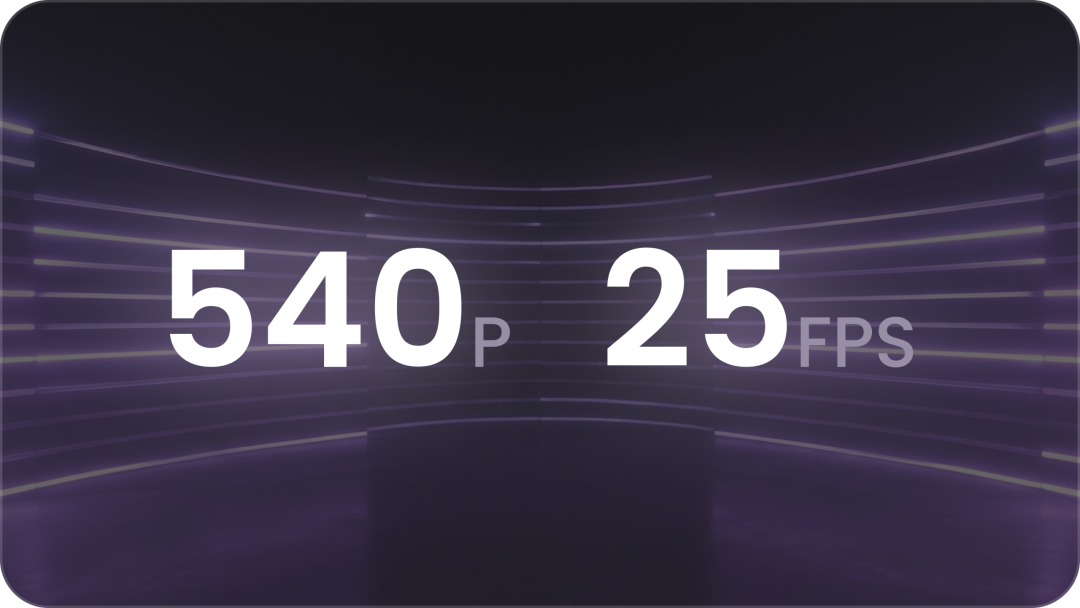 540P+25FPS 实时交互
