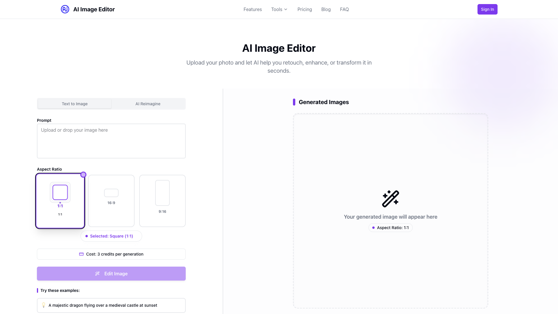 AI Image Editor screenshot