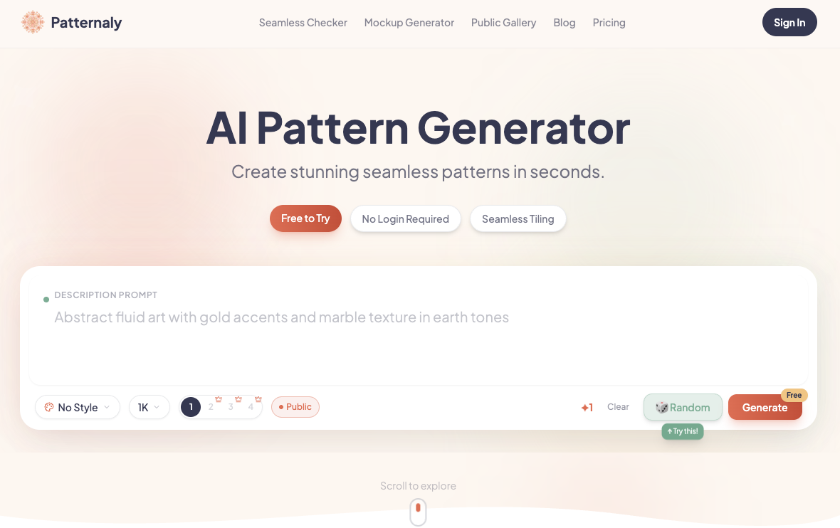 AI Pattern Generator screenshot