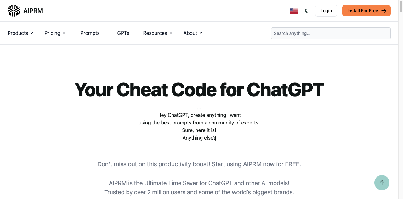 AIPRM screenshot