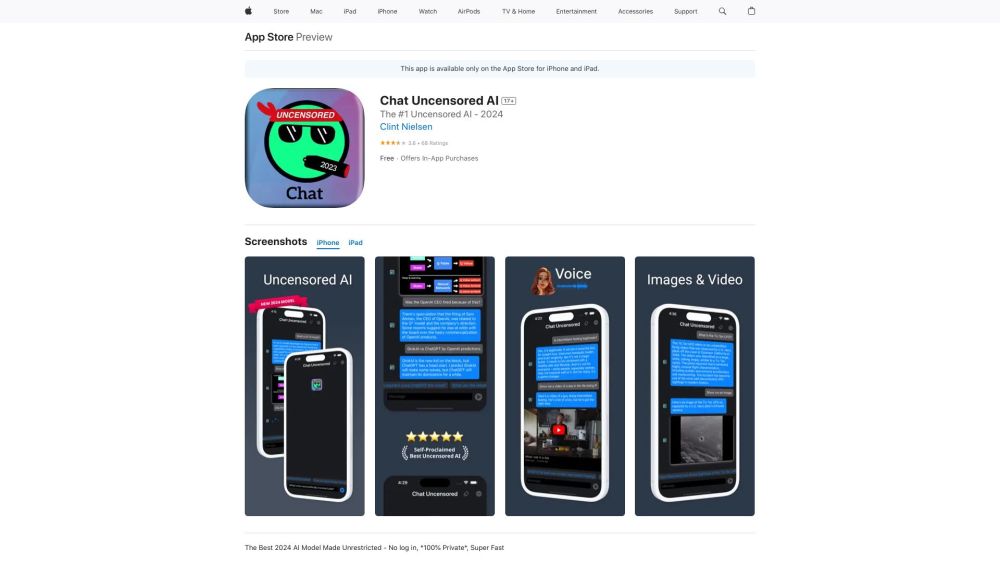 Chat Uncensored AI screenshot