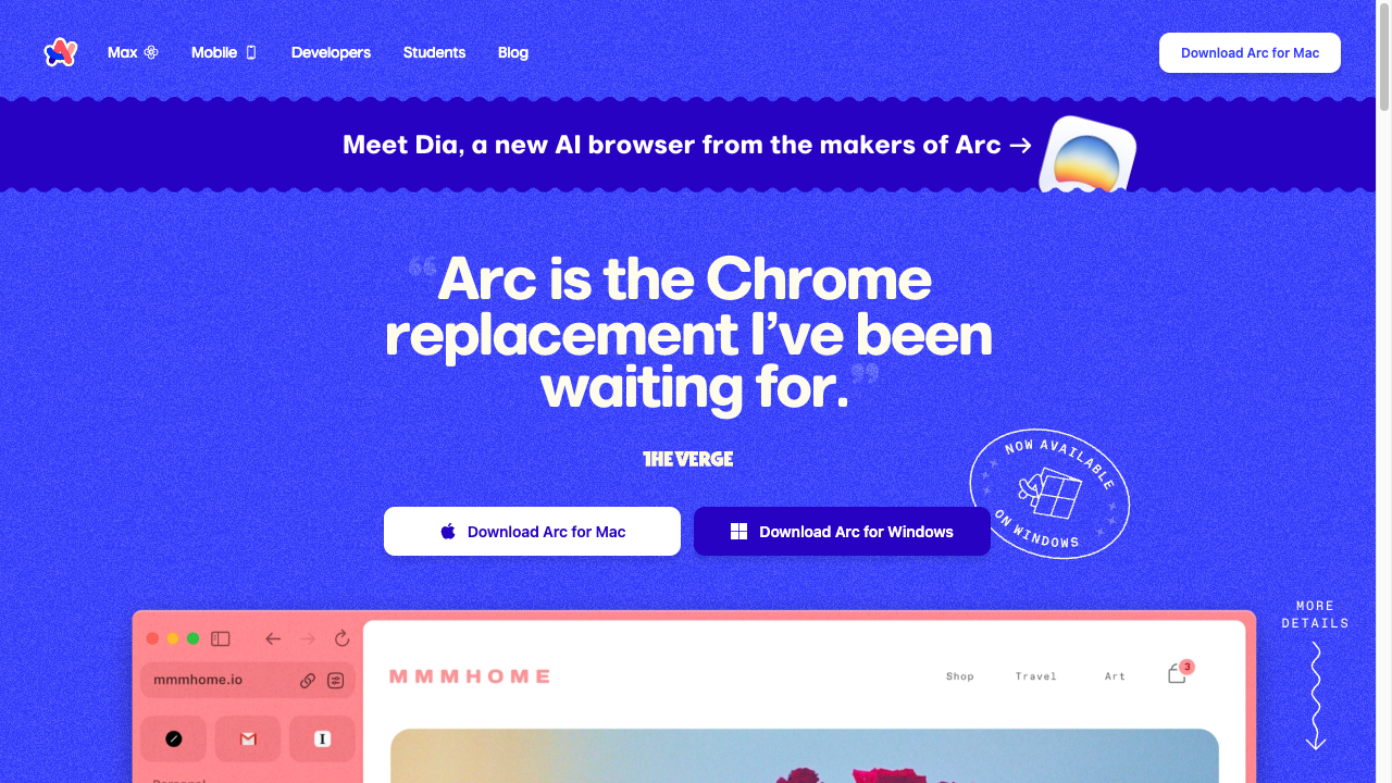 Arc Browser screenshot