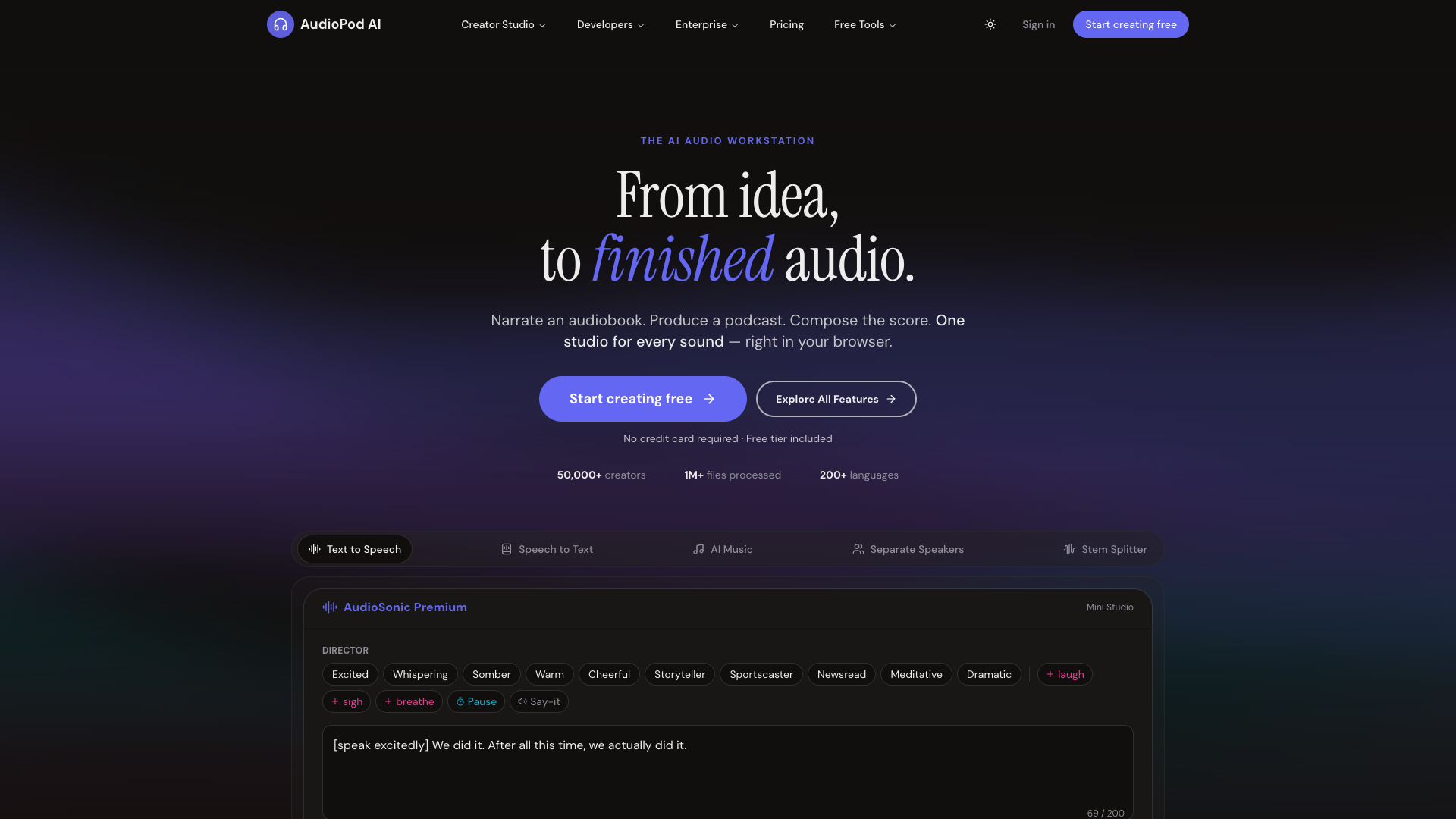 AudioPod AI screenshot