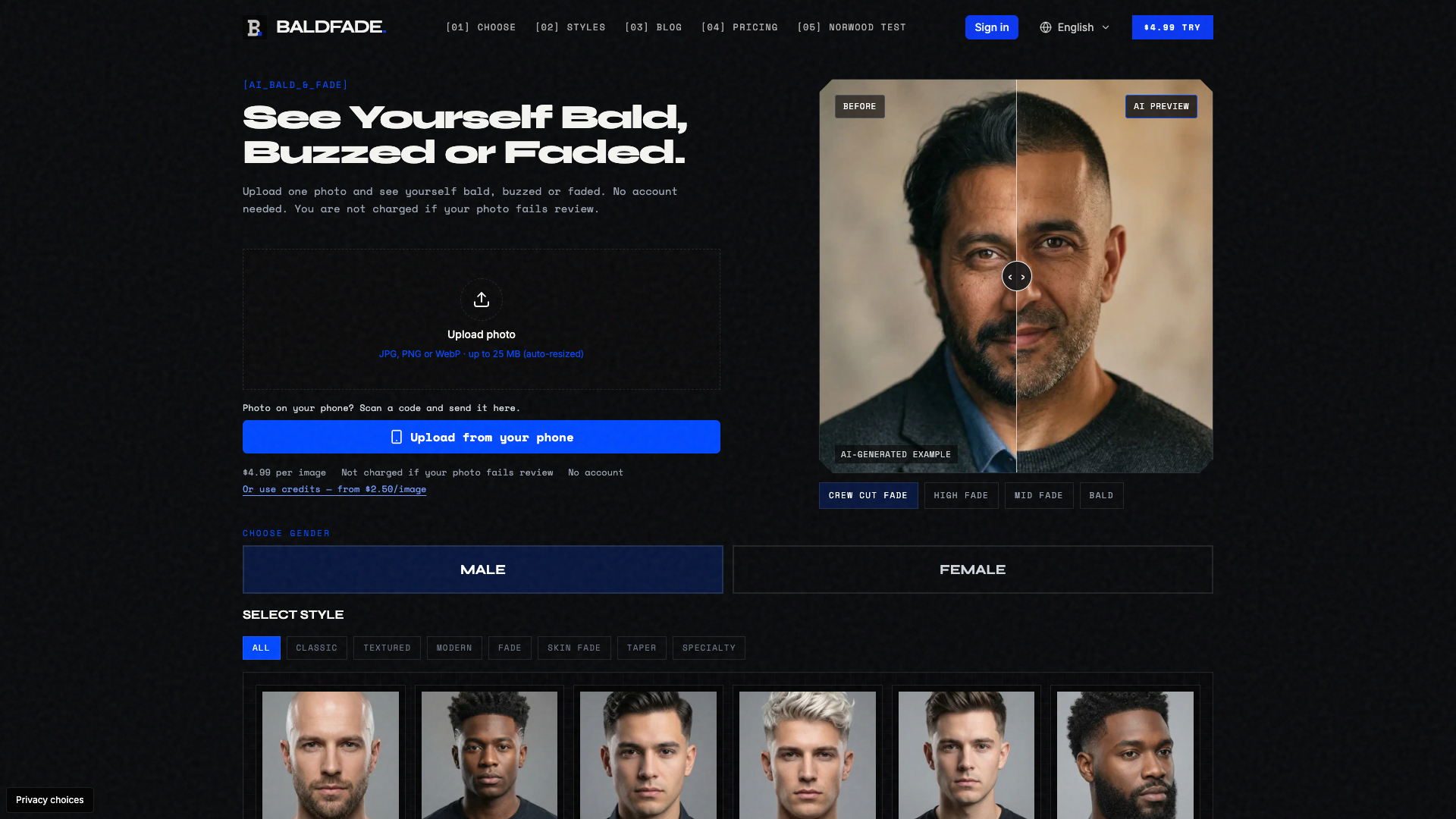 BaldFade screenshot