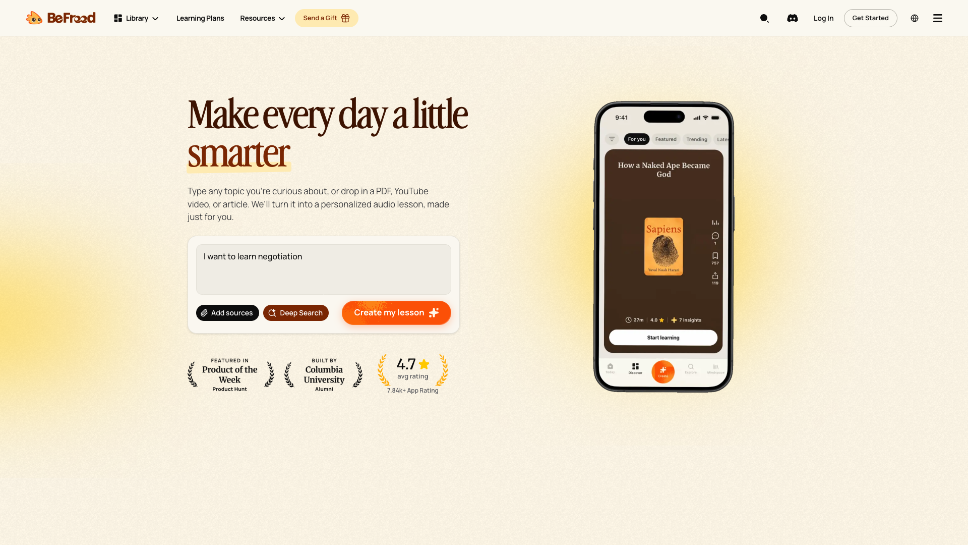 BeFreed screenshot