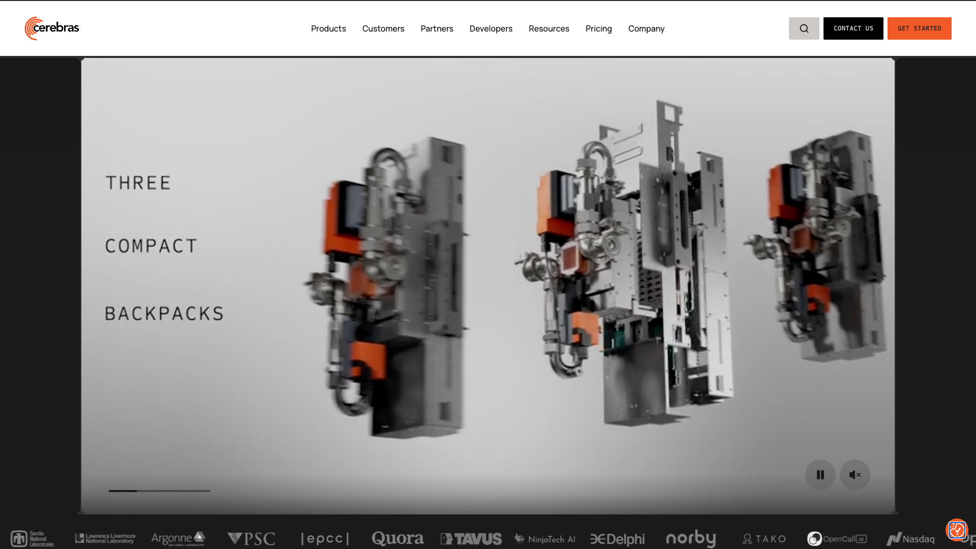 Cerebras screenshot
