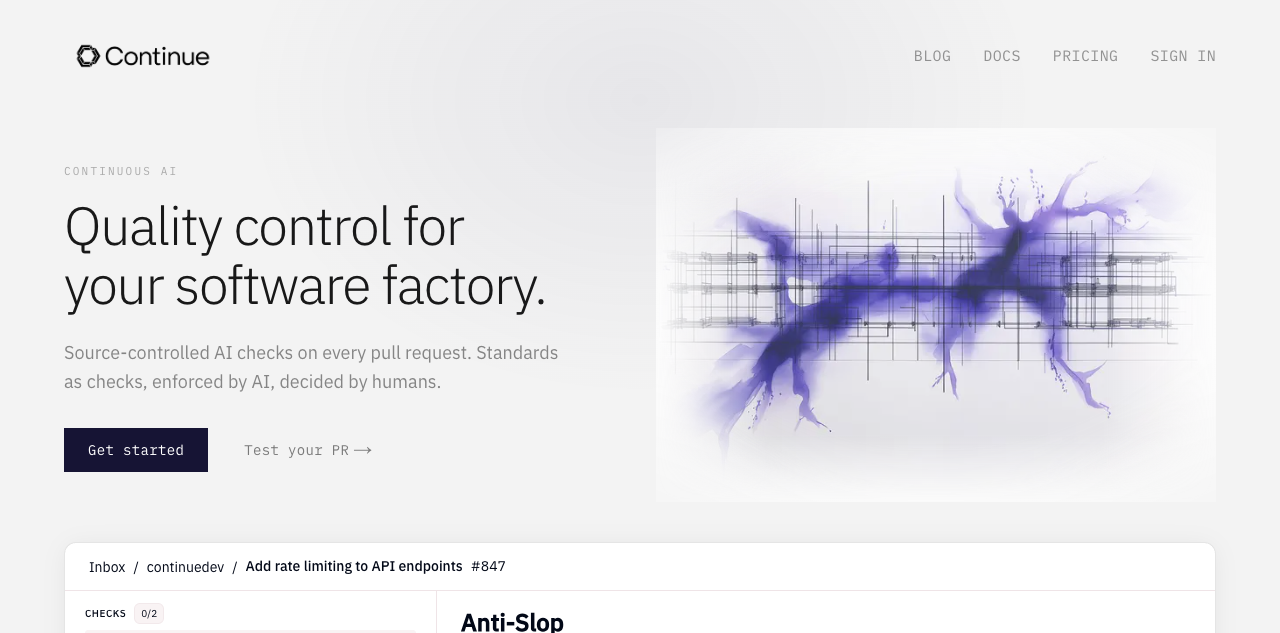 Continue screenshot