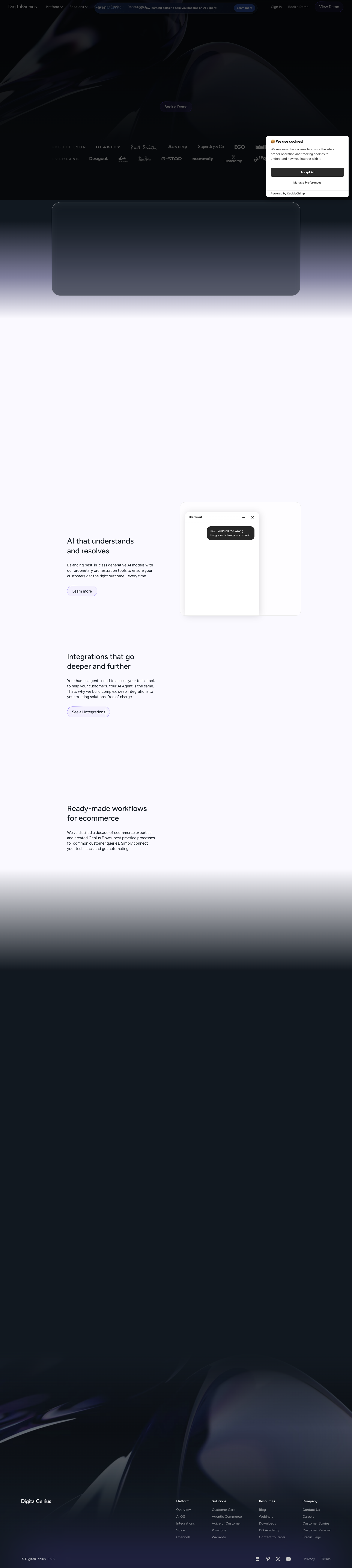 DigitalGenius screenshot