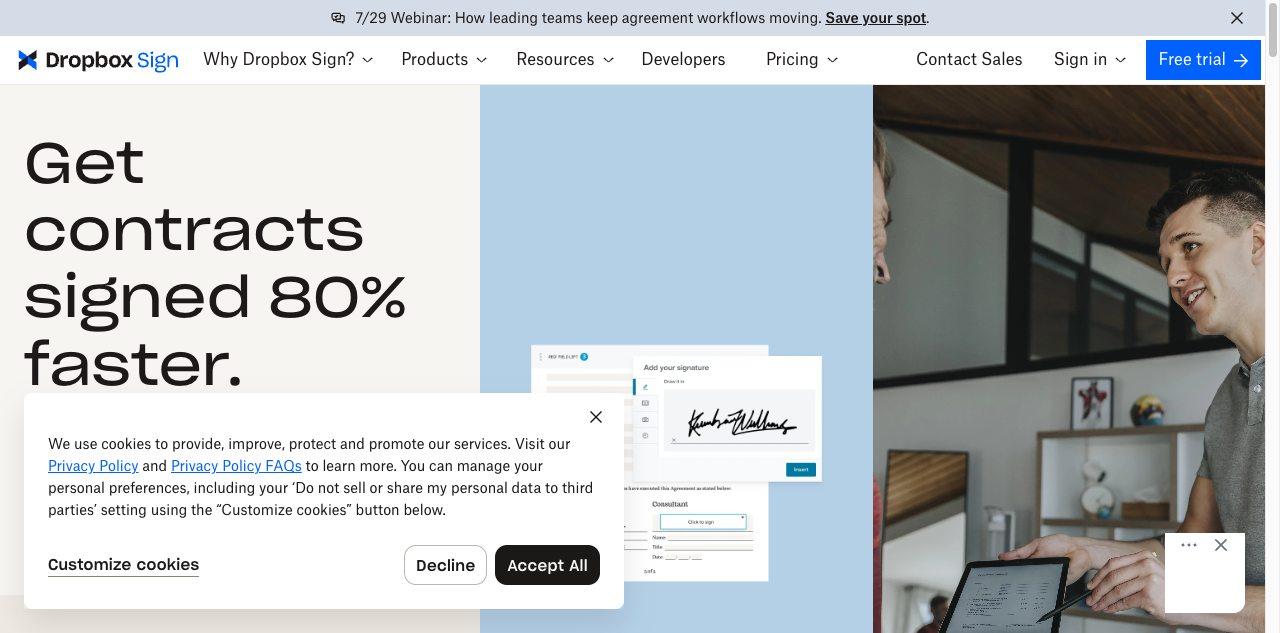 Dropbox Sign screenshot
