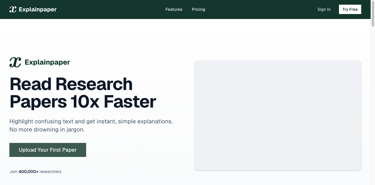 Explainpaper screenshot