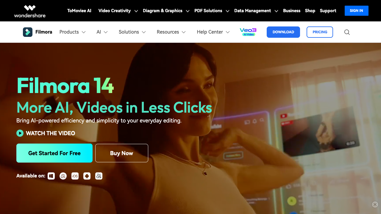 Wondershare Filmora screenshot