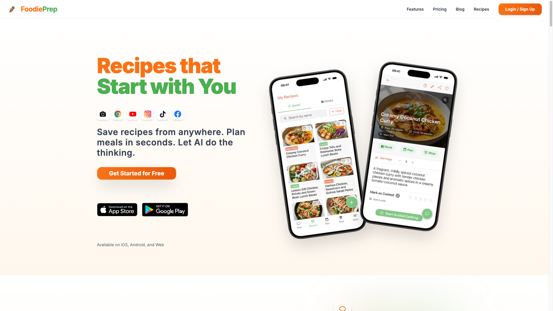 FoodiePrep screenshot