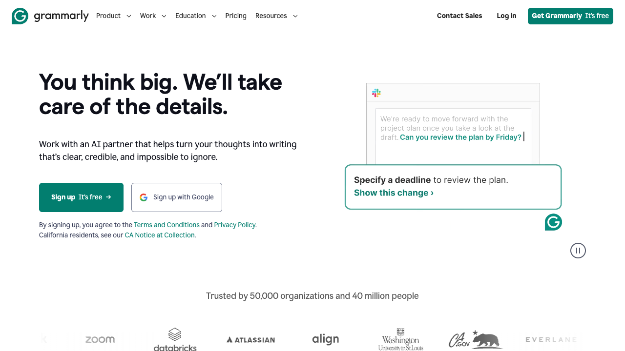 Grammarly screenshot