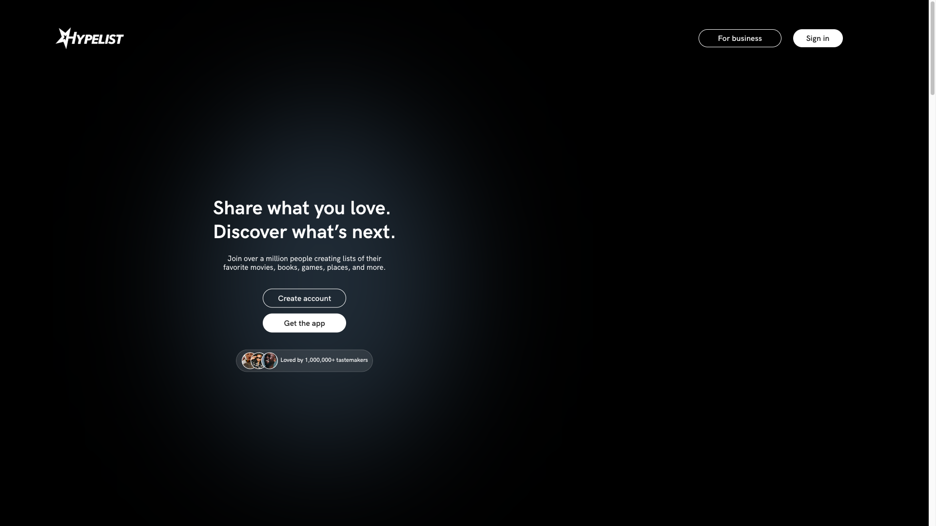 Hypelist screenshot