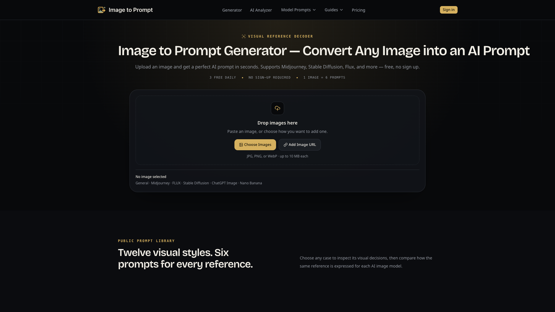 Image to Prompt screenshot