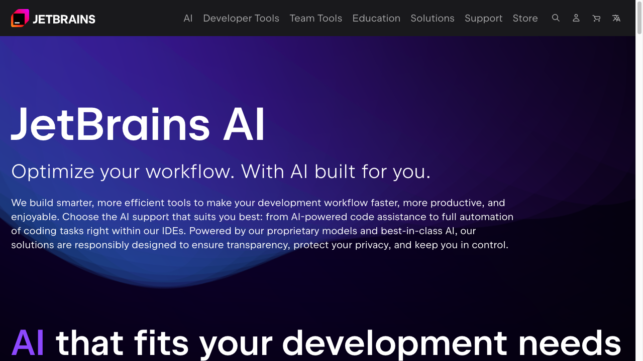 JetBrains AI Assistant screenshot