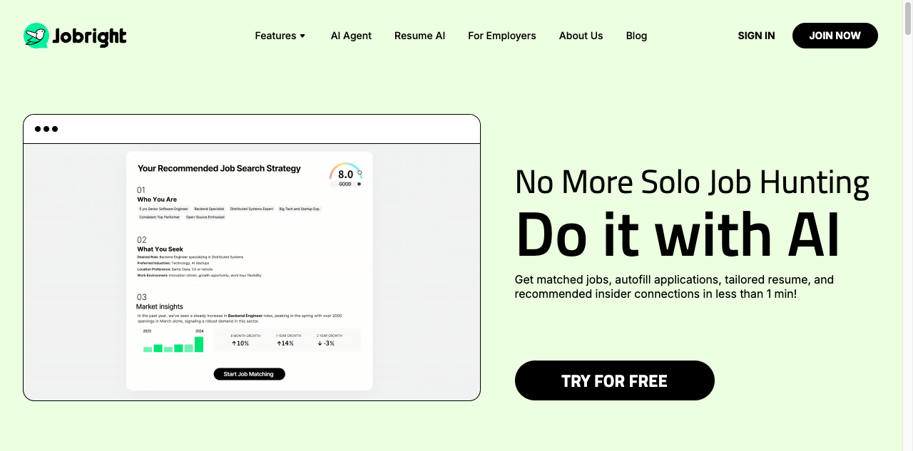 Jobright screenshot