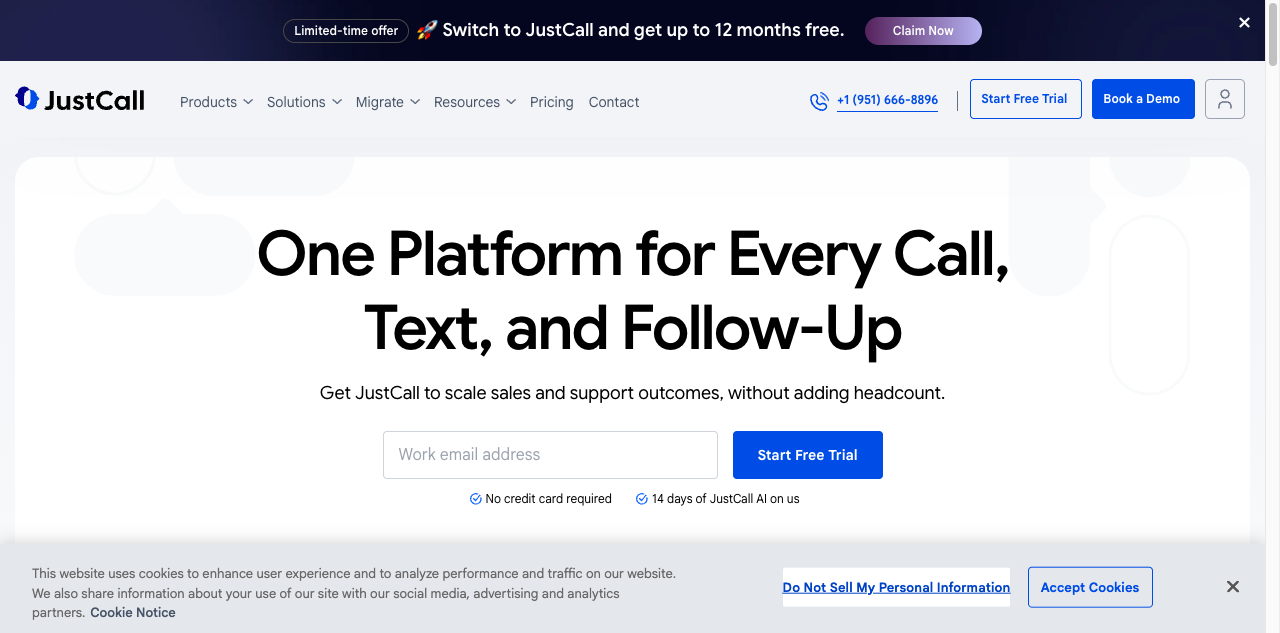 JustCall screenshot