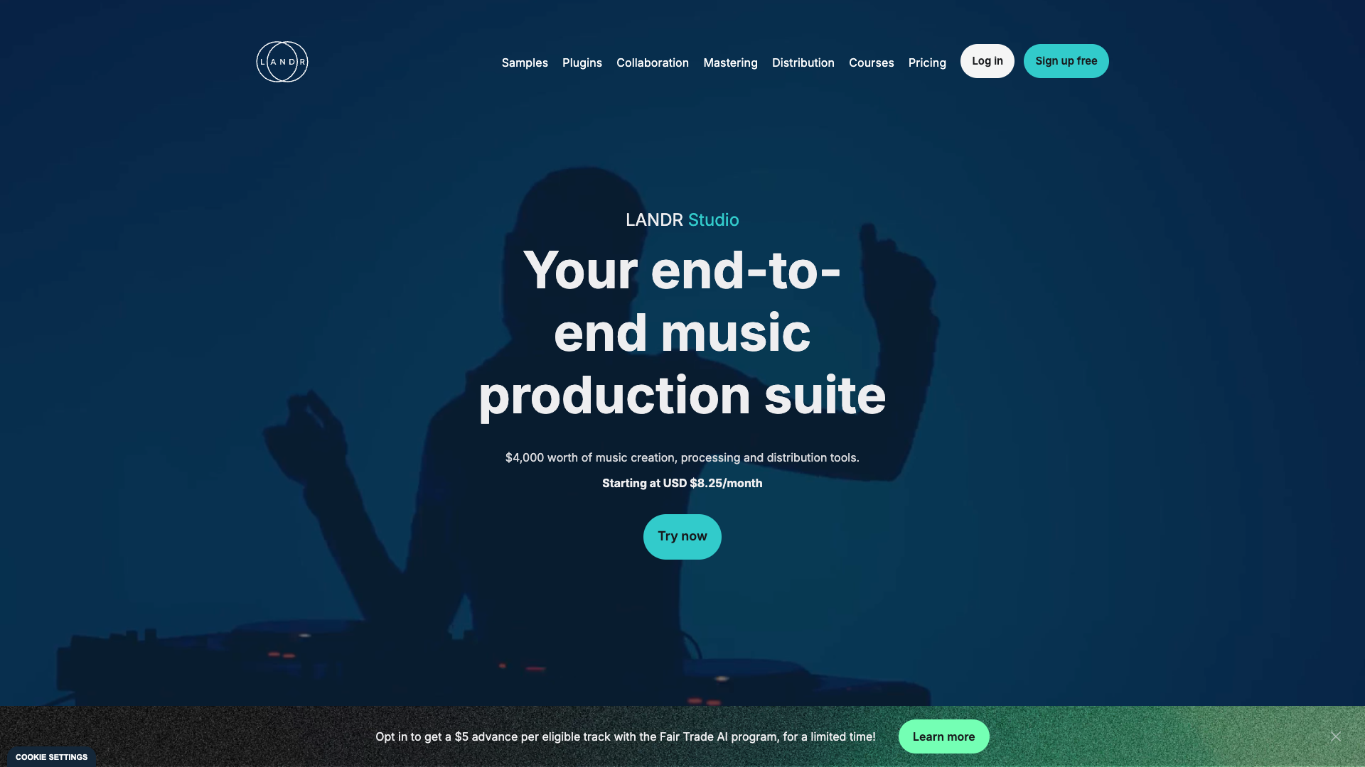 LANDR screenshot