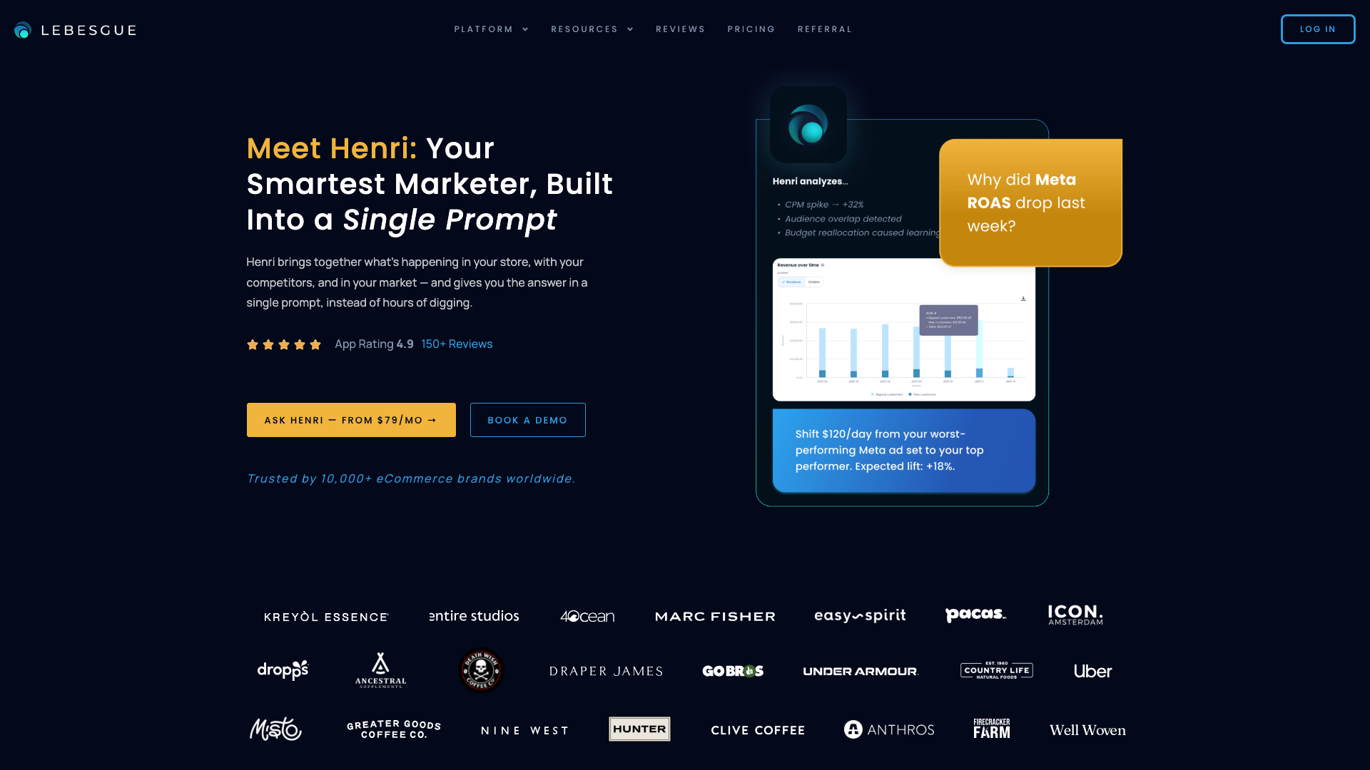 Lebesgue: AI CMO screenshot
