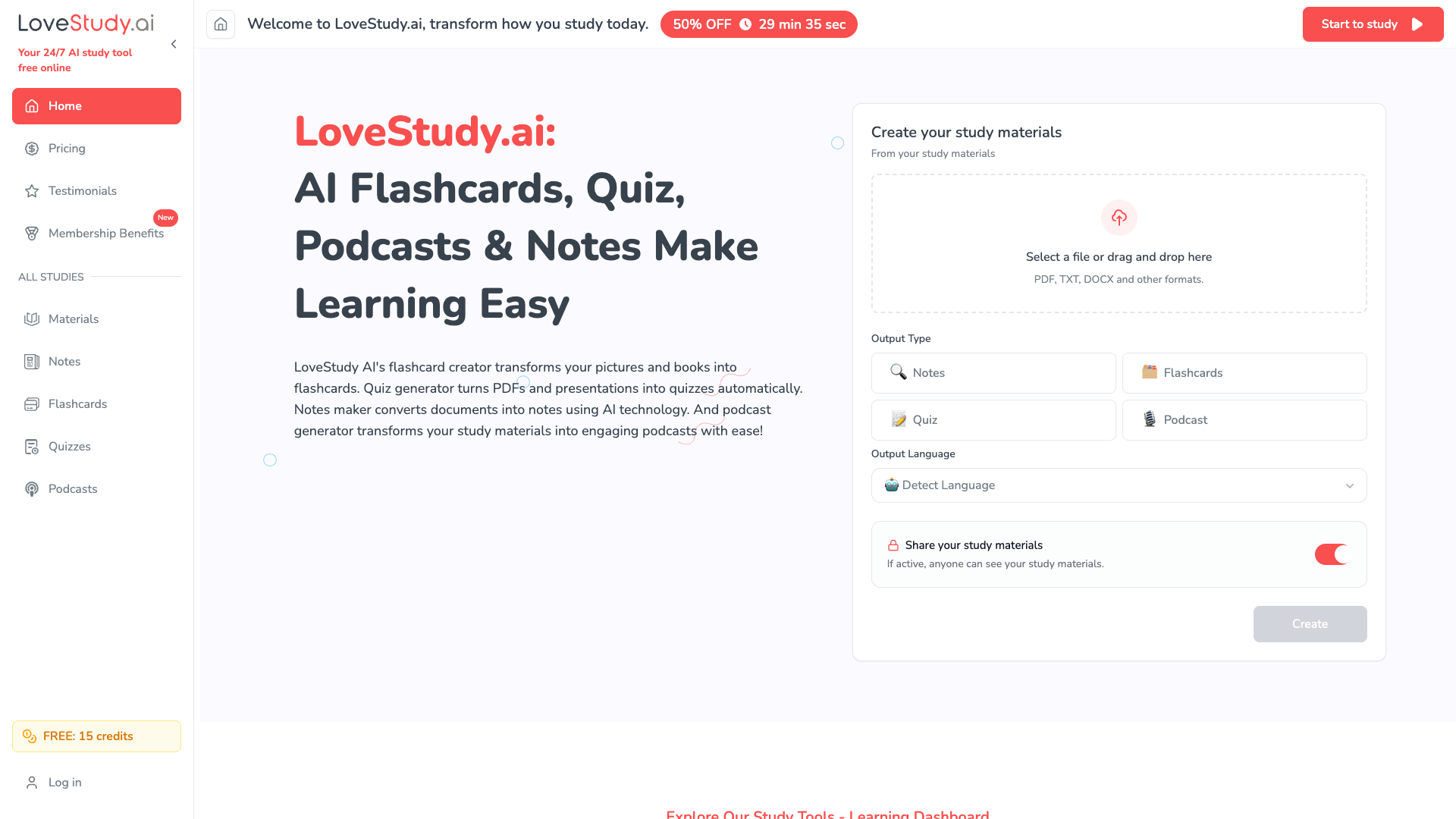 LoveStudy.ai screenshot