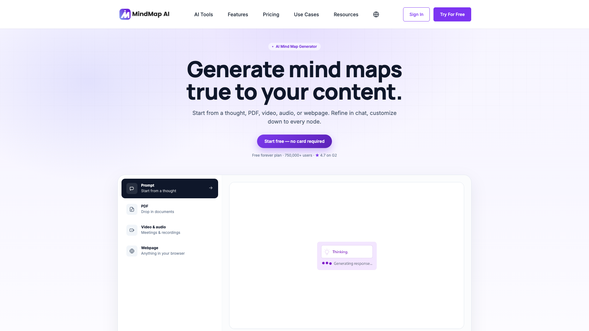 MindMap AI screenshot