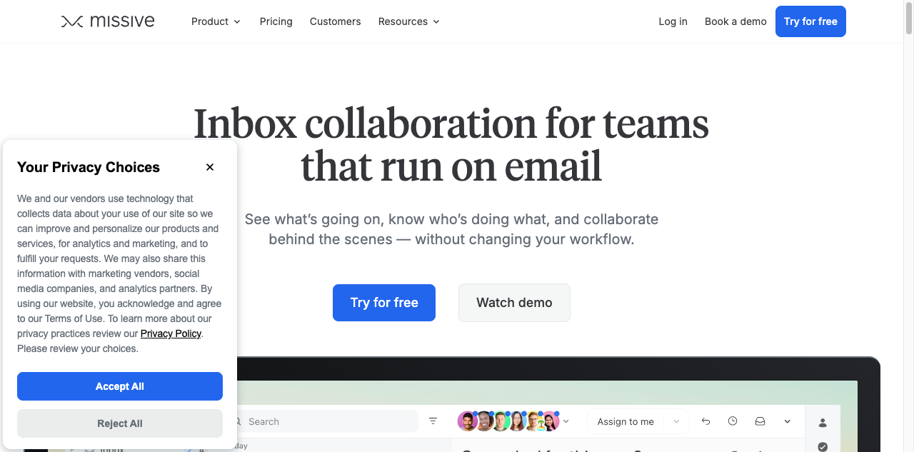 Missive screenshot