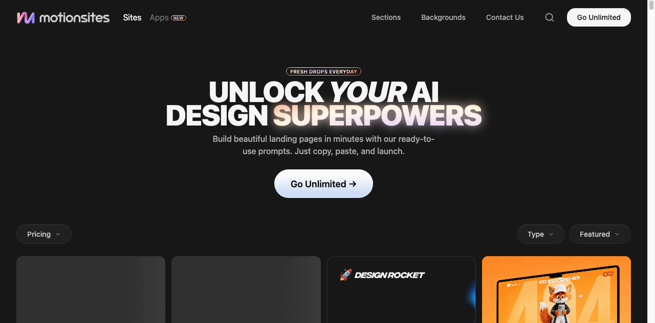 MotionSites screenshot