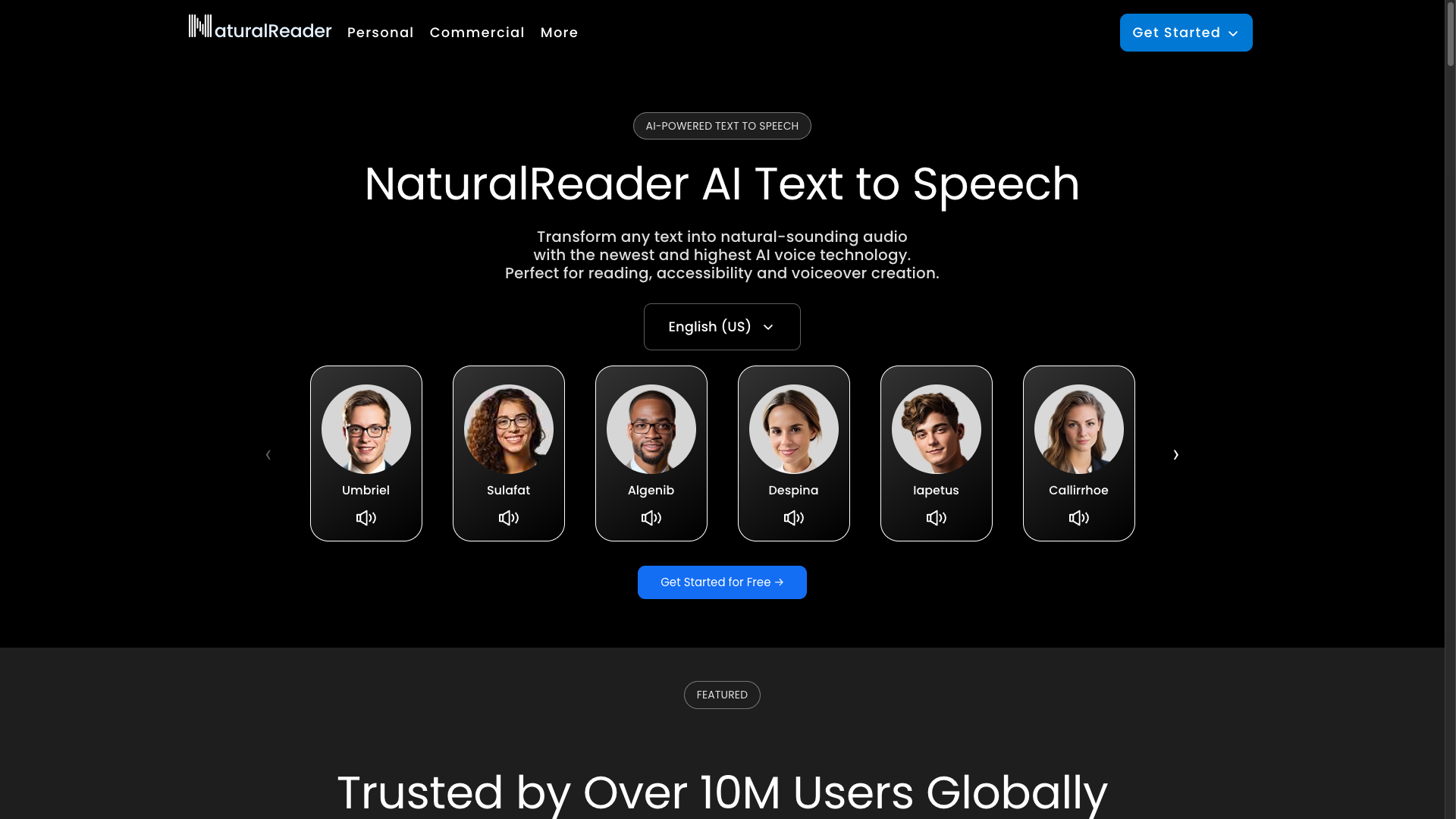 NaturalReader screenshot