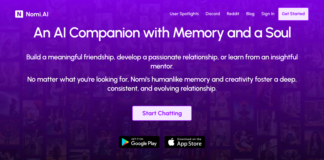 Nomi.ai screenshot