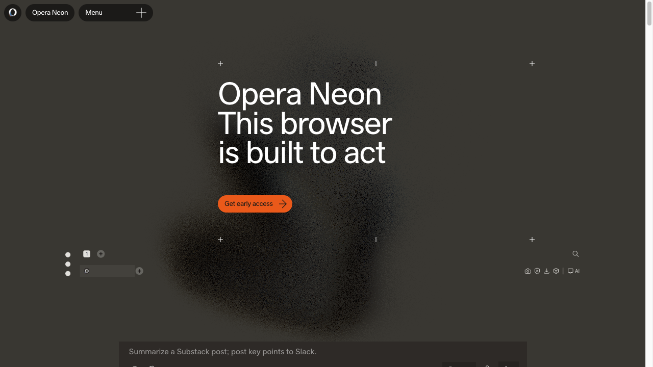 Opera Neon screenshot