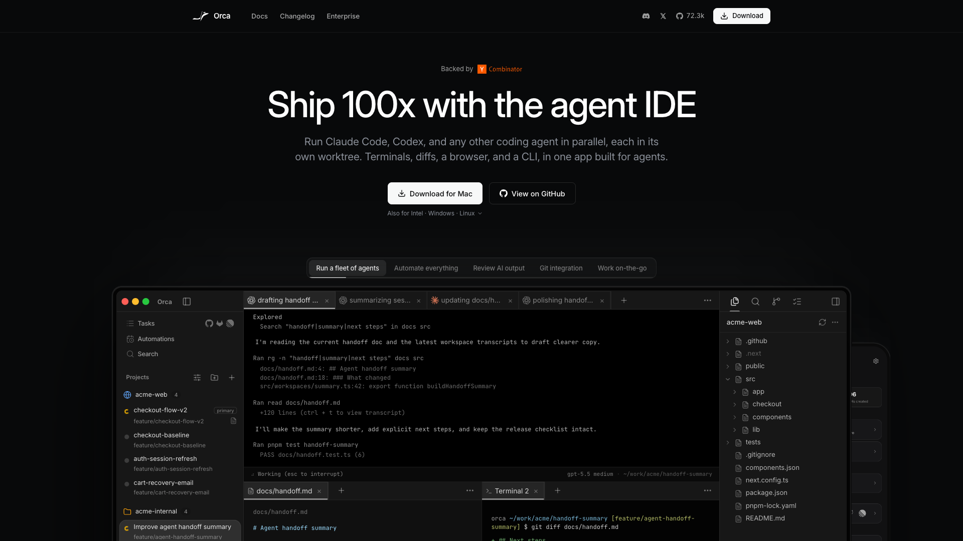 Orca screenshot