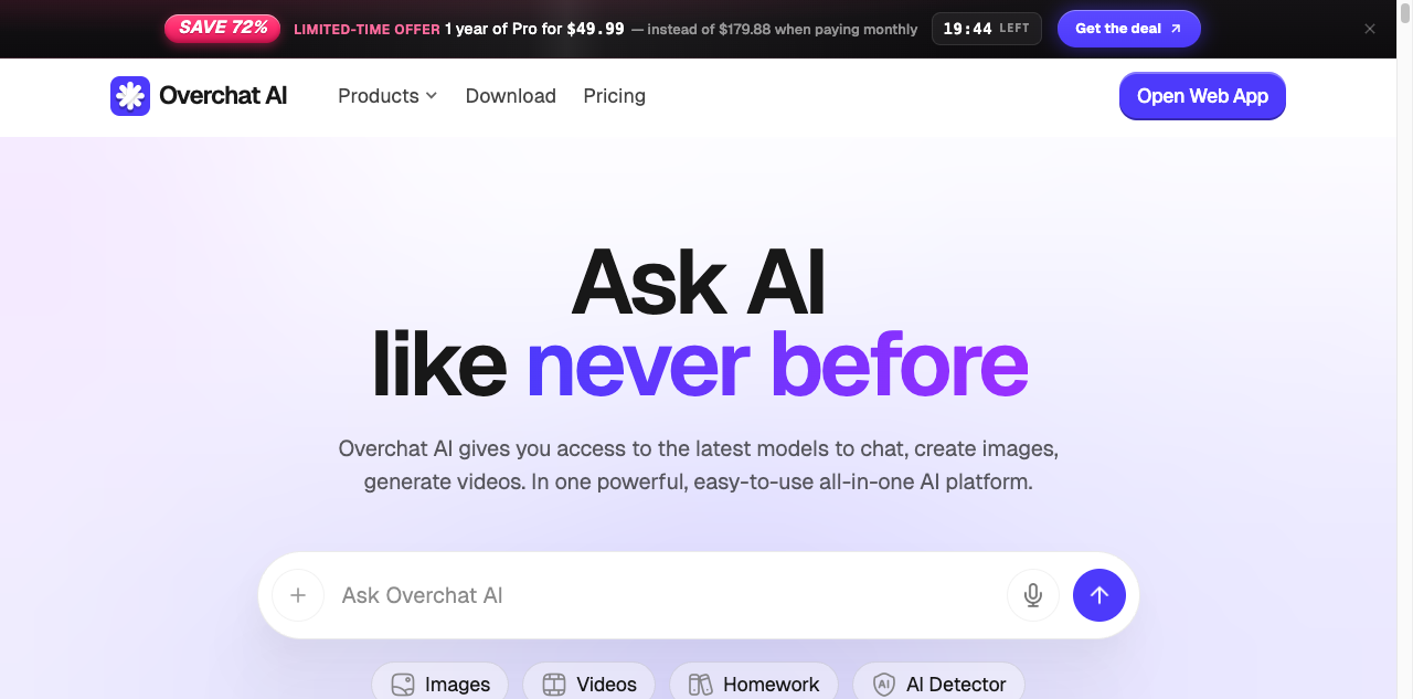 Overchat AI screenshot