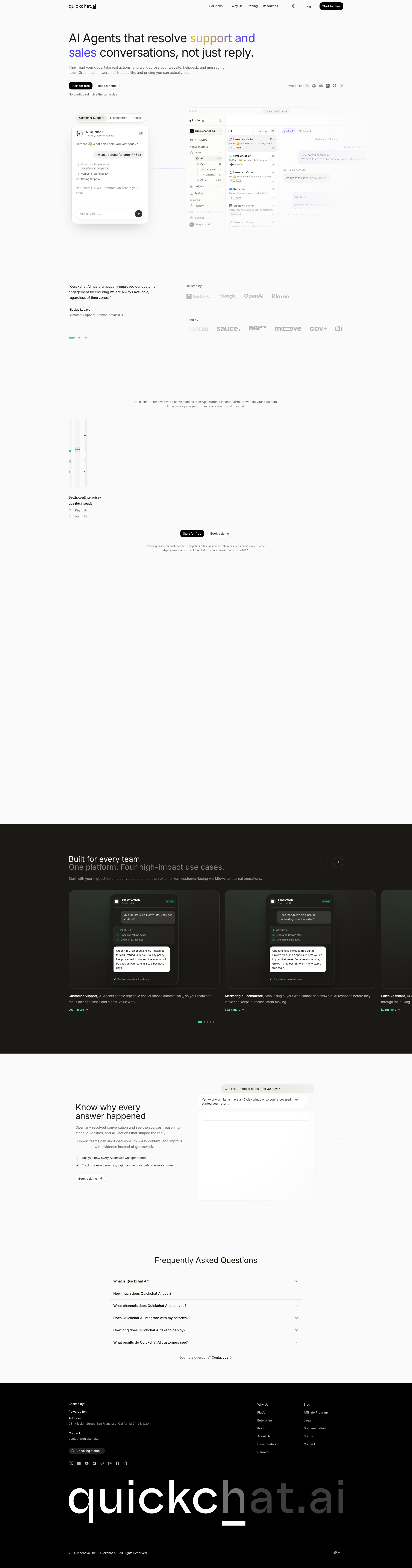 Quickchat AI screenshot