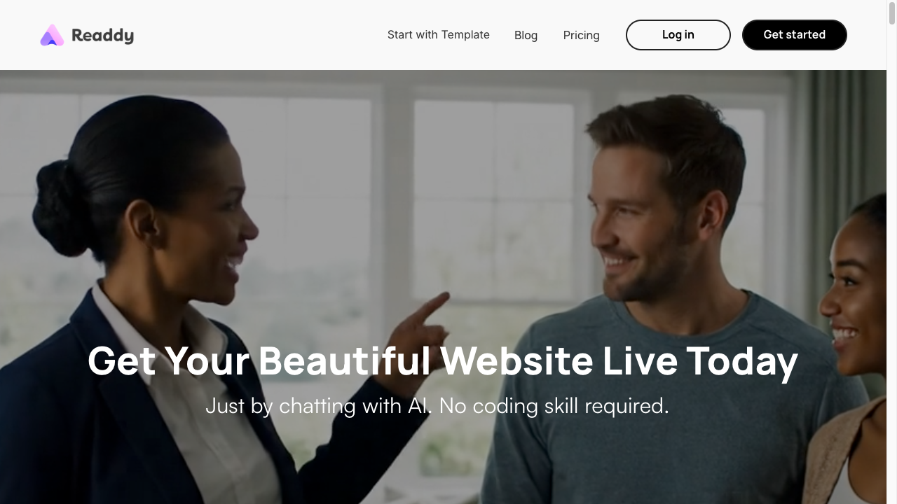 Readdy AI screenshot