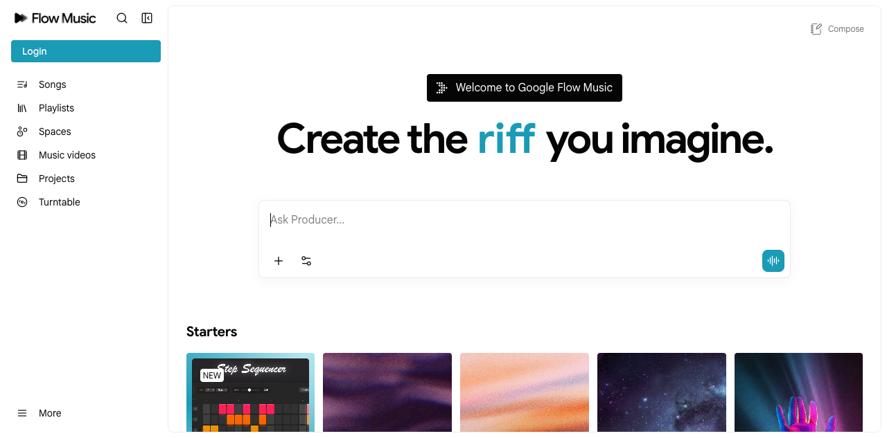 Riffusion screenshot