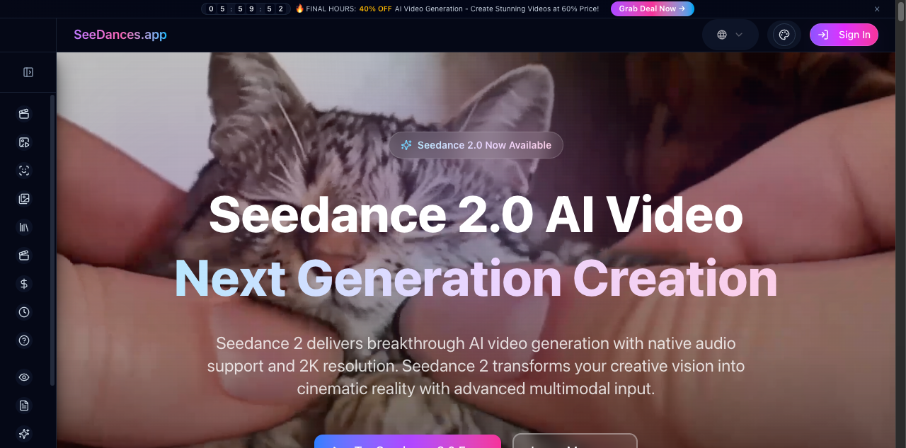 Seedance 2.0 AI Video Generator screenshot