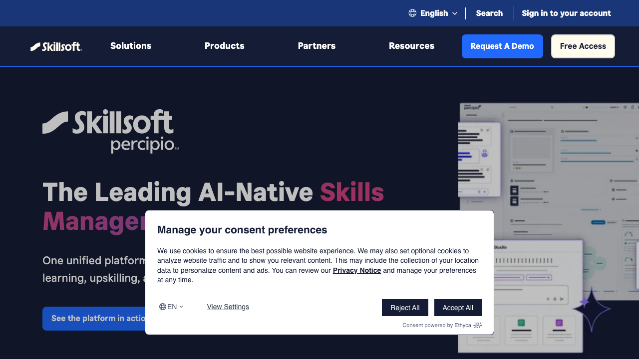 Skillsoft Percipio screenshot