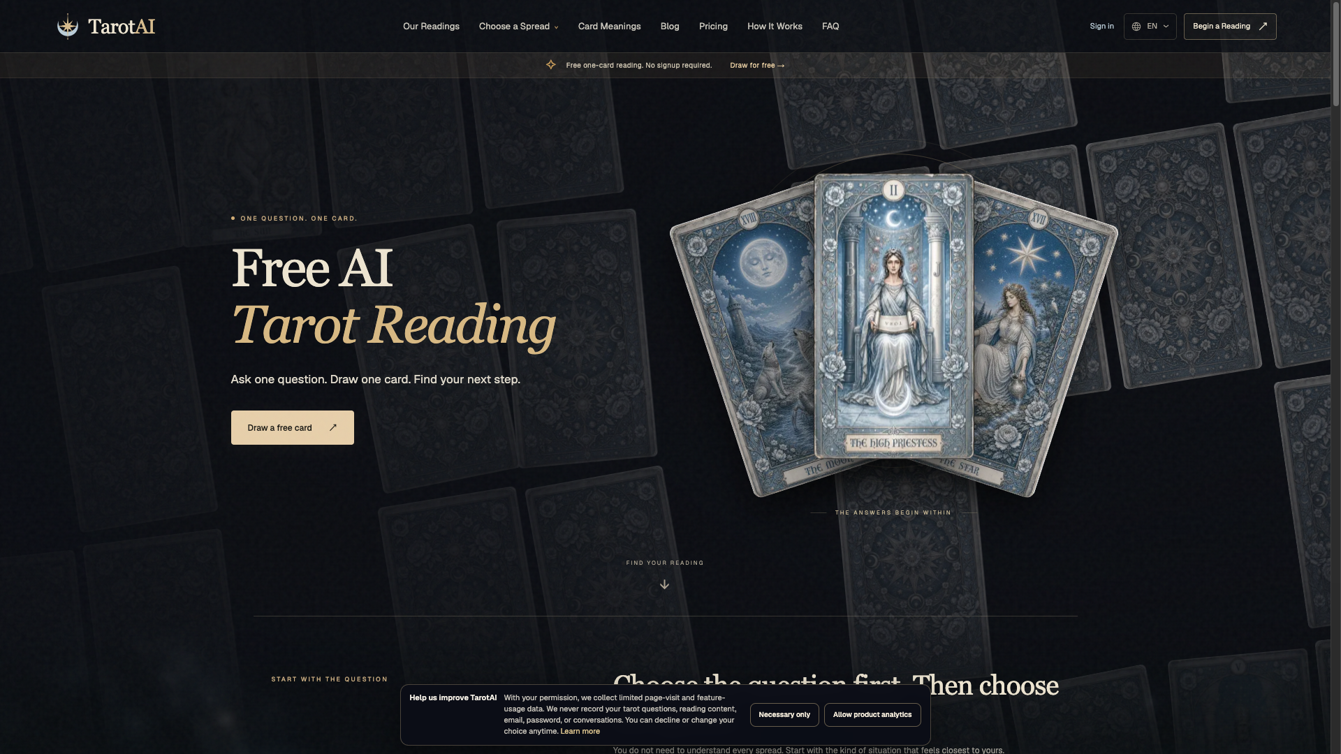TarotAI screenshot