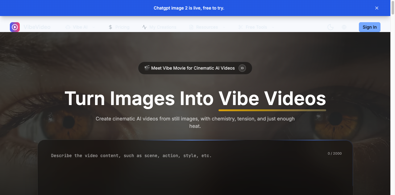 vibevideo.app screenshot