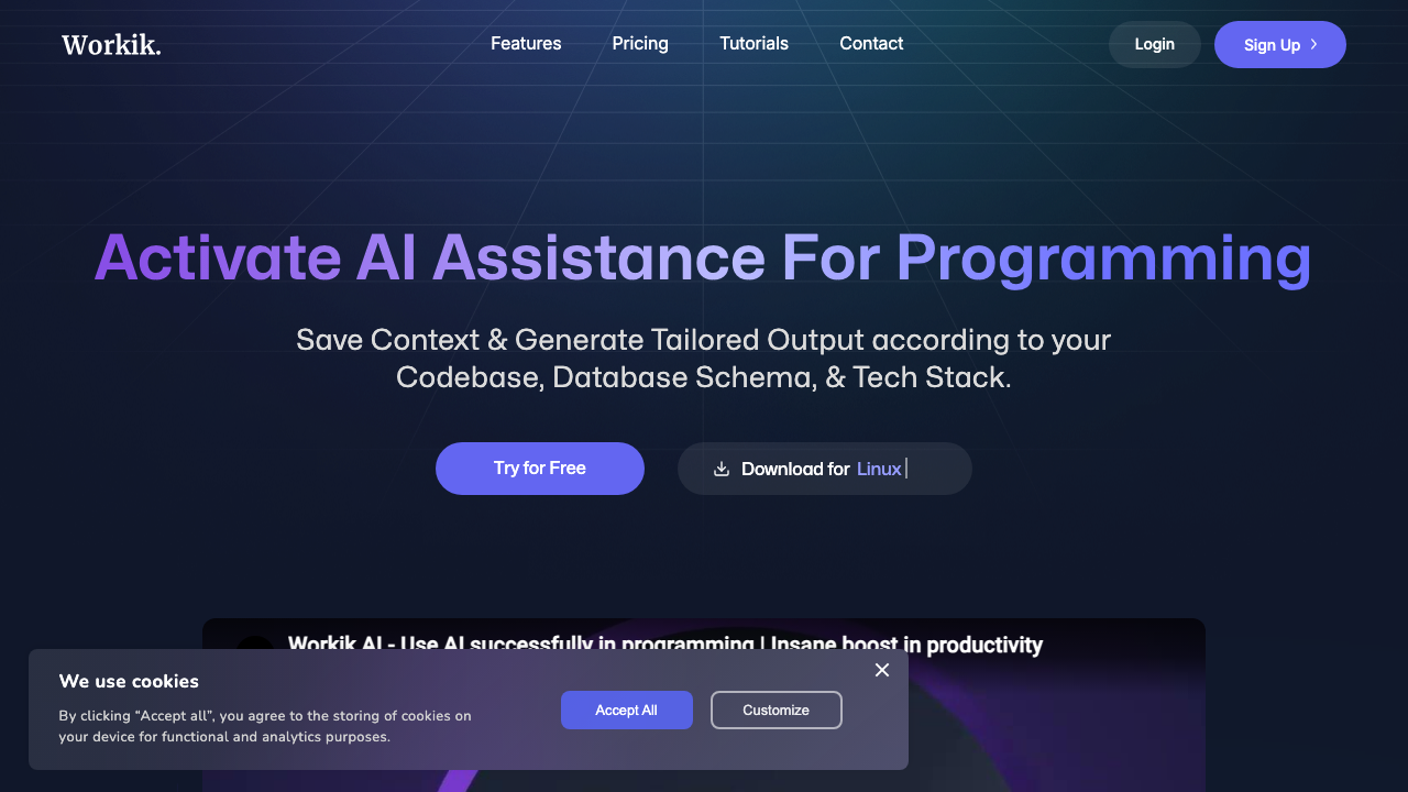 Workik AI screenshot